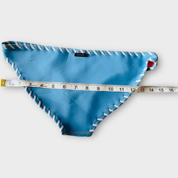 Triangl Neoprene Crochet Stitch Farrah Dusty Blue Bikini Bottom XS - Picture 9 of 11